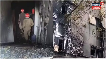 బుధవారం ఉదయం ఢిల్లీలోని మాల్వీయా నగర్‌లోని హౌజ్ రాణి ప్రాంతంలో ఒక హోటల్-రెస్టారెంట్‌లో భారీ అగ్నిప్రమాదం జరిగింది. (వీడియో: ఐఏఎన్ఎస్)