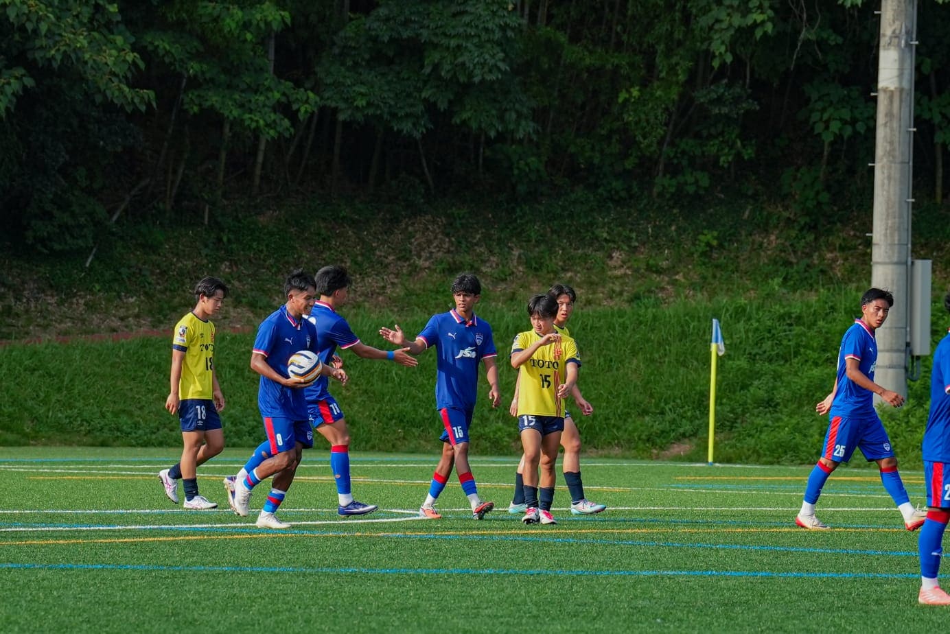 Bengaluru FC celebrating the goal against Giravanz Kitakyushu