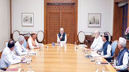 PM Modi Chairs 4th CCS Meeting on West Asia Crisis (ANI Image) PM Modi Chairs 4th CCS Meeting on West Asia Crisis (ANI Image)
