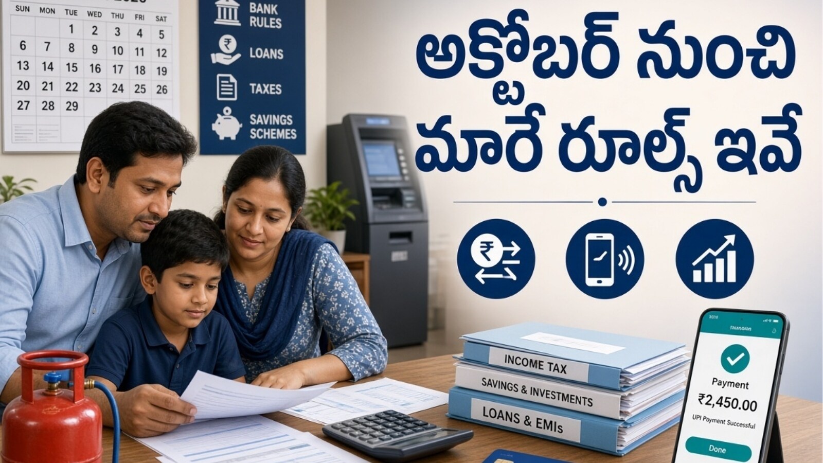 అక్టోబర్ 2026 రూపంలో సాధారణ ప్రజల జీవితాలపై, ముఖ్యంగా వారి వ్యక్తిగత ఆర్థిక నిర్వహణపై ప్రత్యక్ష ప్రభావం చూపే కీలకమైన మార్పులు రాబోతున్నాయి. బ్యాంకింగ్ నిబంధనల నుండి రుణాల వడ్డీ రేట్లు, పొదుపు పథకాలు, ఆదాయపు పన్ను గడువులు, రోజువారీ గృహ ఖర్చుల వరకు అనేక రంగాలు ఈ కొత్త మార్పులతో ప్రభావితం కానున్నాయి. ముఖ్యంగా పన్ను ఆడిట్ గడువు పొడిగింపు, ఎస్‌బిఐ ఏటిఎం రుసుముల సవరణ, ప్రవాస భారతీయుల నుండి ఆస్తుల కొనుగోలుపై పన్ను నిబంధనల సరళీకరణ, ఉచిత యూపీఐ లావాదేవీల స్పష్టత వంటి అంశాలపై ప్రతి ఒక్కరూ అవగాహన పెంచుకోవడం ఎంతో అవసరం.