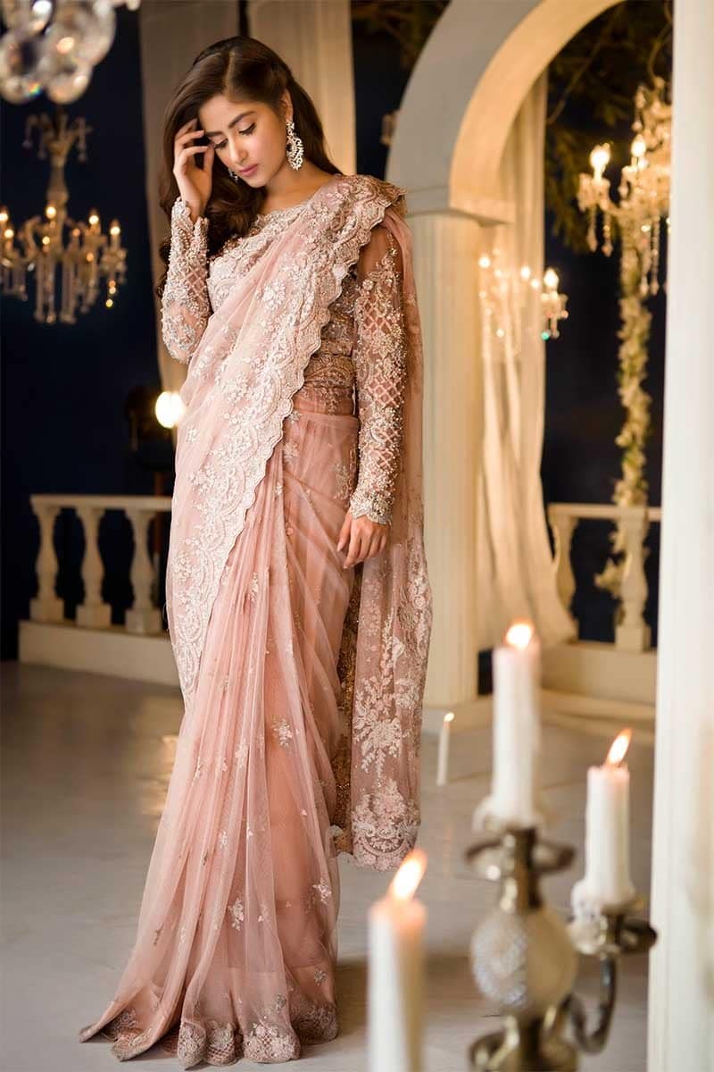 Silk And Party Wear Saree Design Ideas | 2022 Bridal Saree Design | Unique  Sa… | Beautiful pakistani dresses, Stylish dresses for girls, Designer  party wear dresses