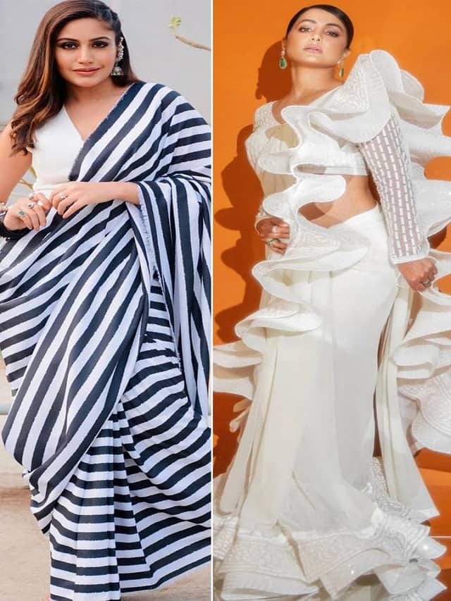 Lifestyle: ઓર્ગેન્ઝાથી રફલ્સ સુધી, Karwa Chauth પર પતિ માટે પહેરો 10 સાડીની ડિઝાઇન