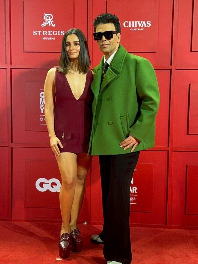 Alia Bhatt, Mouni Roy, Karan Johar Glam Up for Red Carpet Event