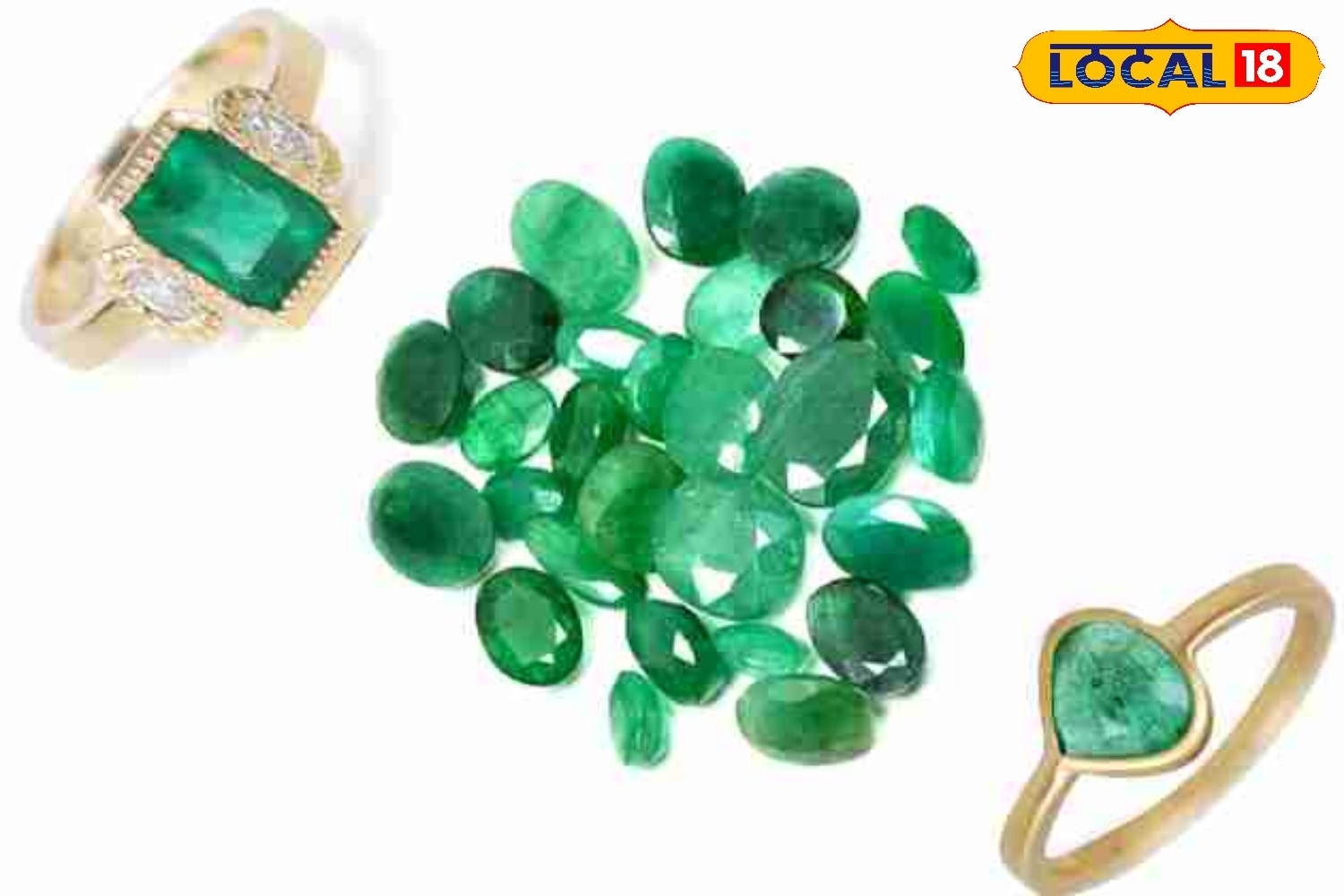 Oval Emerald Ring, Natural Panna Gemstone Ring - Shraddha Shree Gems