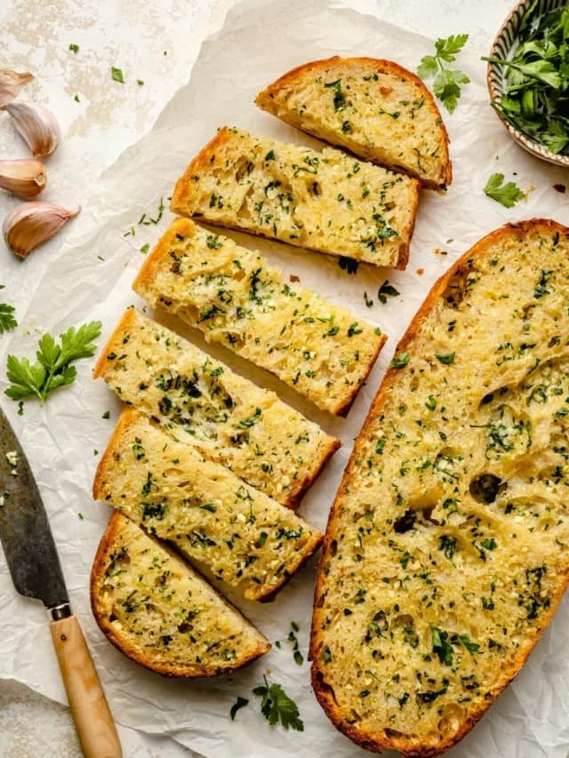 Easy NoOven Garlic Bread Recipe