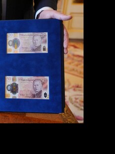 King Charles III presented with first UK banknotes with his portrait