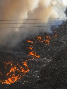 Fire continues at Ghazipur&rsquo;s landfill, residents suffer