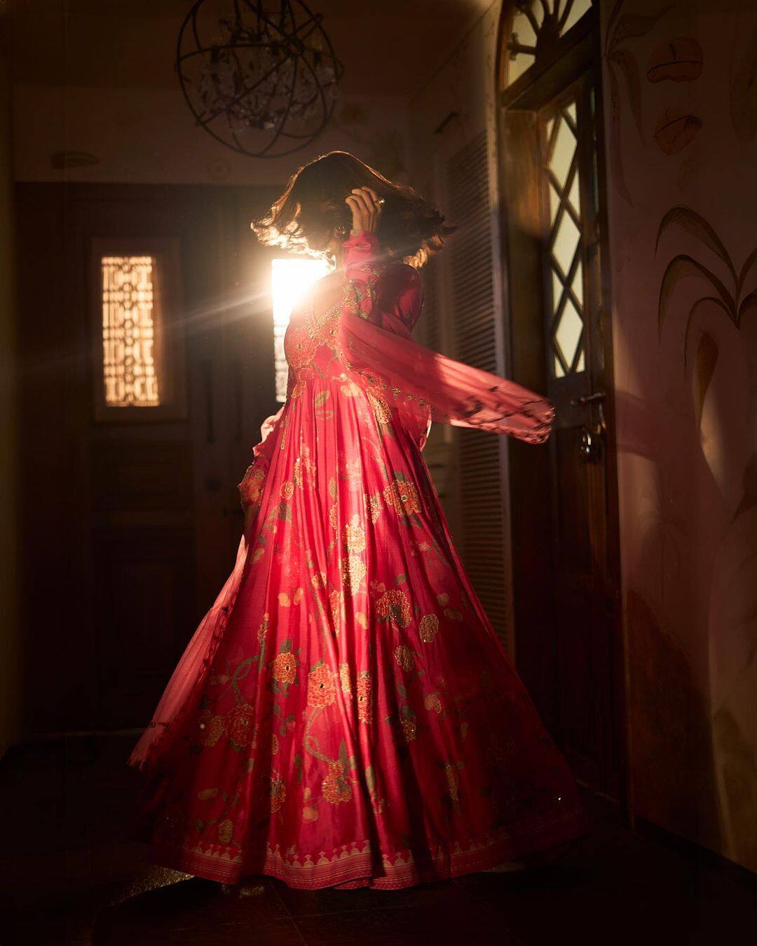 mrunal thakur red dress Eid 2024: Mrunal Thakur's exquisite fashion ensembles, from elegant embroidered kurtas to stunning sarees