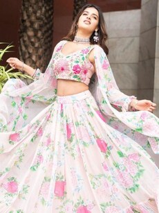 Nidhhi Agerwal’s breathtaking floral outfits