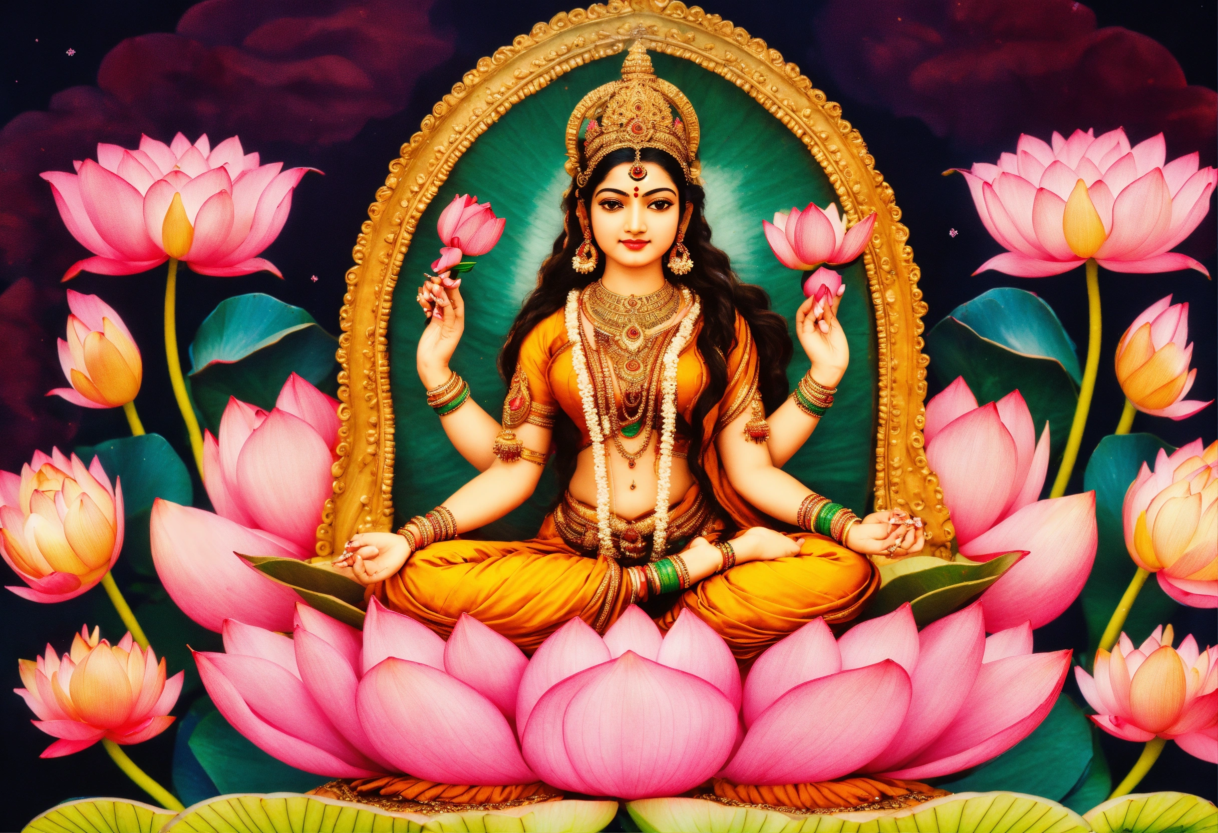 A Hindu folk art representation of Goddess Lakshmi (1)-2024-10-180a74ea1ef1c5cf5a6b00d630965470