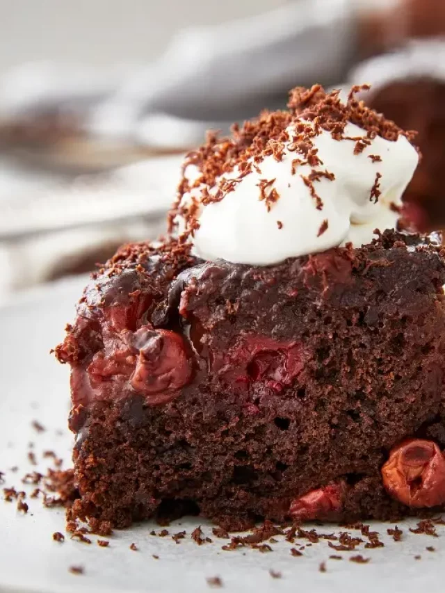 Super Easy Fudgy Chocolate Cherry Cake Recipe