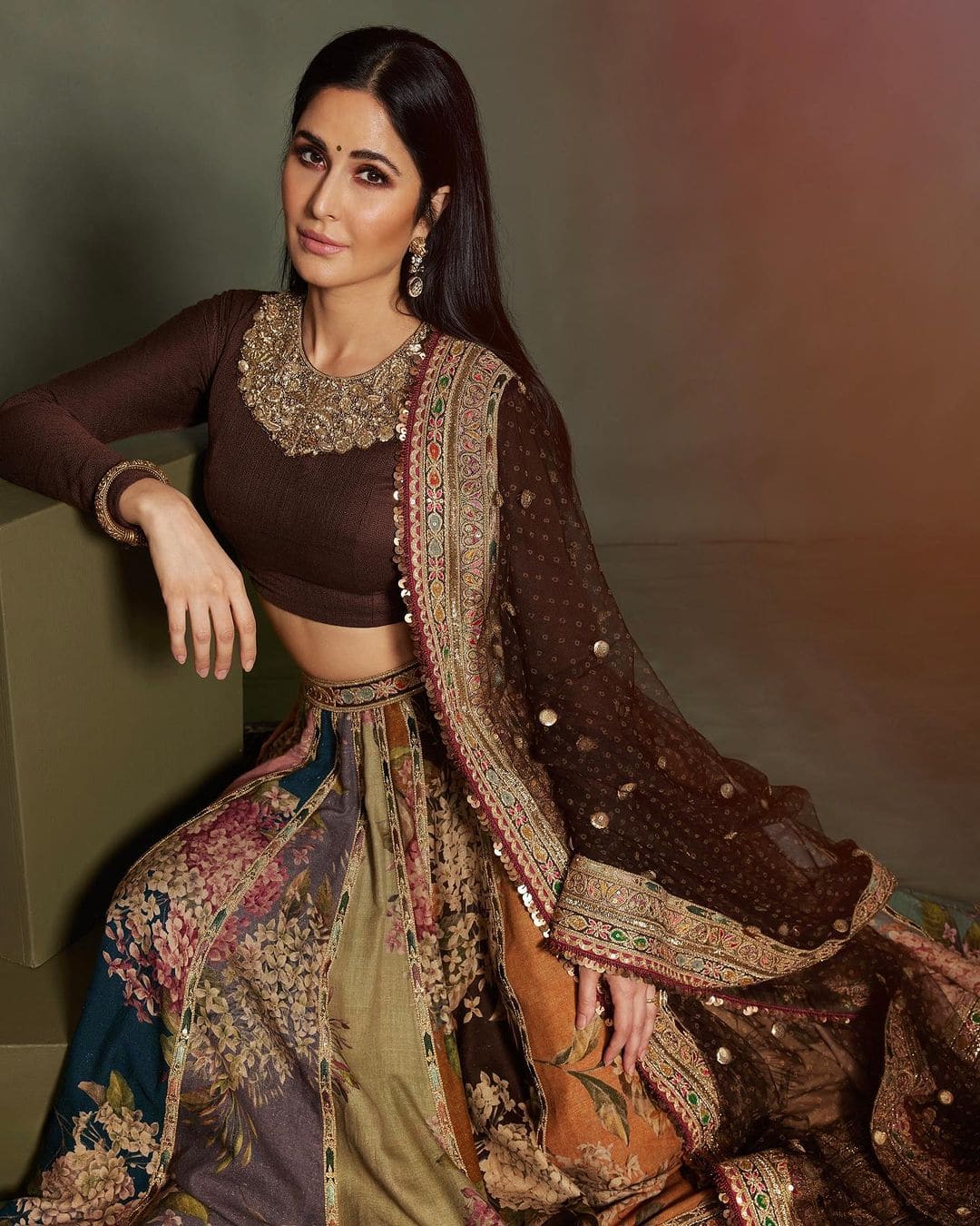 katrina kaif brown dress The one print every celebrity is wearing right now