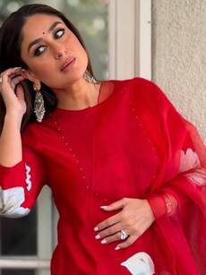 Kareena Kapoor redfines fashion in hand-painted red suit