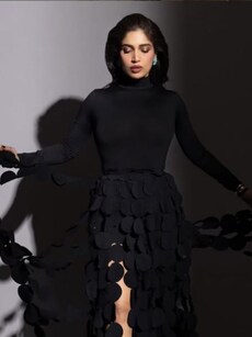 Bhumi Pednekar oozes oomph in black with stylish cuts, fits