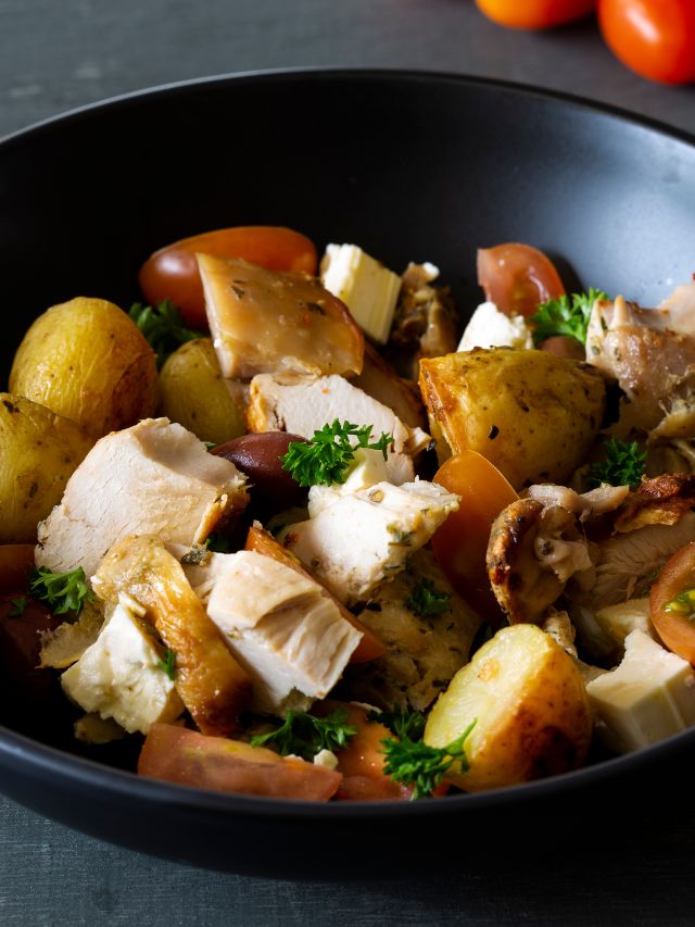 Healthy chicken greek salad recipe