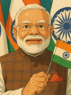 PM Modi Takes Part In Studio Ghibli Trend, Posts Pics With Trump, Macron – See Pics