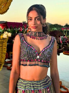 Banita Sandhu stuns in traditional Indian outfits at a wedding