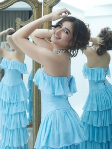 Rasha Thadani&rsquo;s Cinderella moments in blue dress