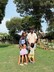Neha Dhupia’s wholesome family escape with Angad Bedi, kids and grandparents