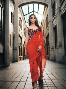 Samantha Ruth Prabhu’s scarlet saree look is a showstopper, see here