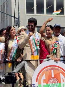 Rashmika and Vijay’s unseen pics from India Day Parade in New York