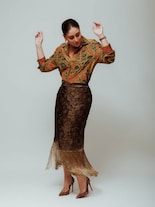 Kareena Kapoor’s fringe skirt and bold shirt style makes a statement